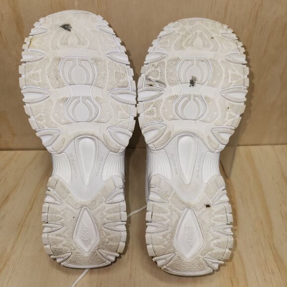 Avia White Leather Fabric Upper Sneaker Athletic Shoe Women 9 W Non-Marking - Picture 9 of 9